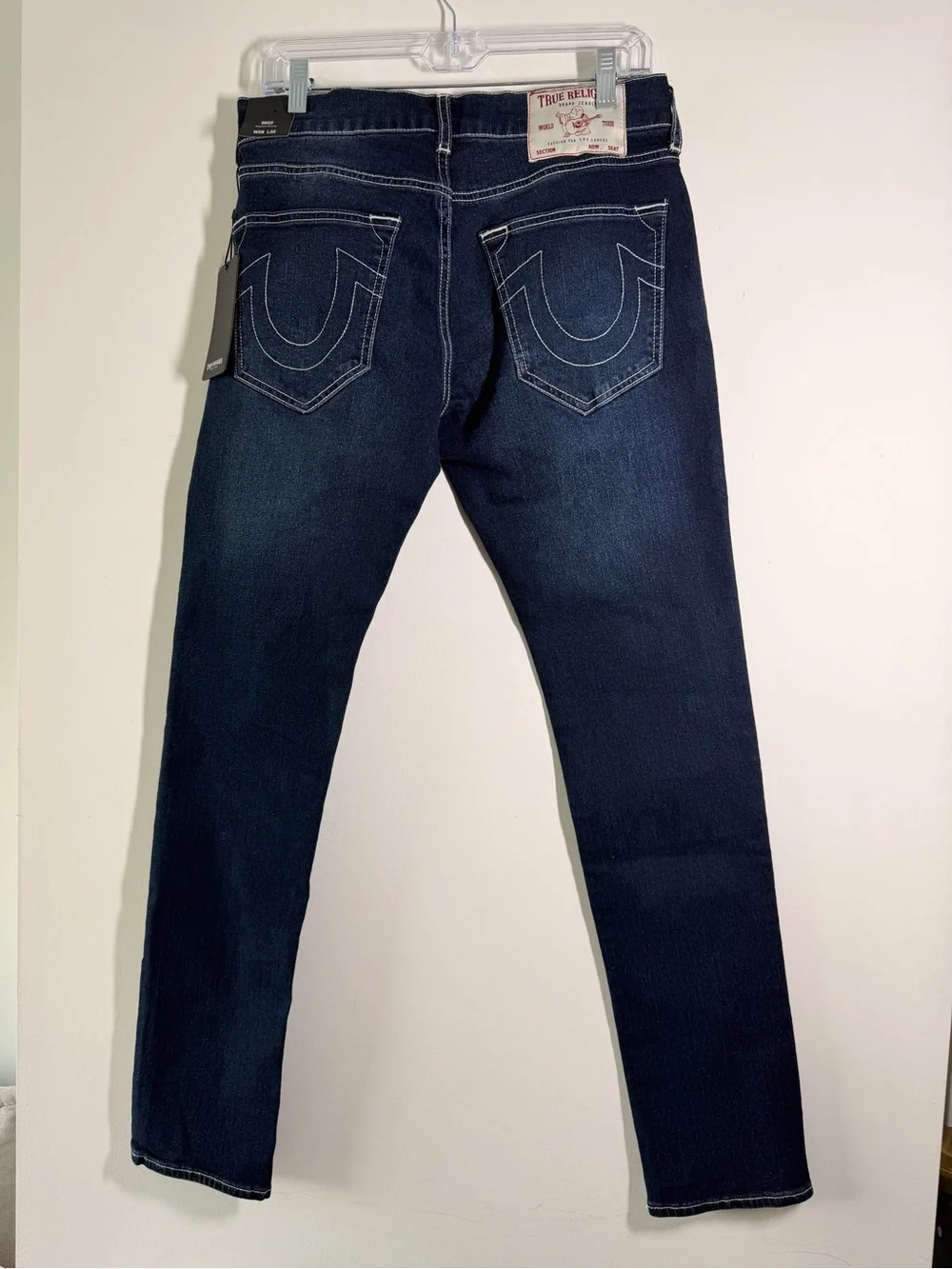 True Religion Rocco Relaxed Skinny Jeans Men 29 Dark Wash Blue Denim Premium Y2K